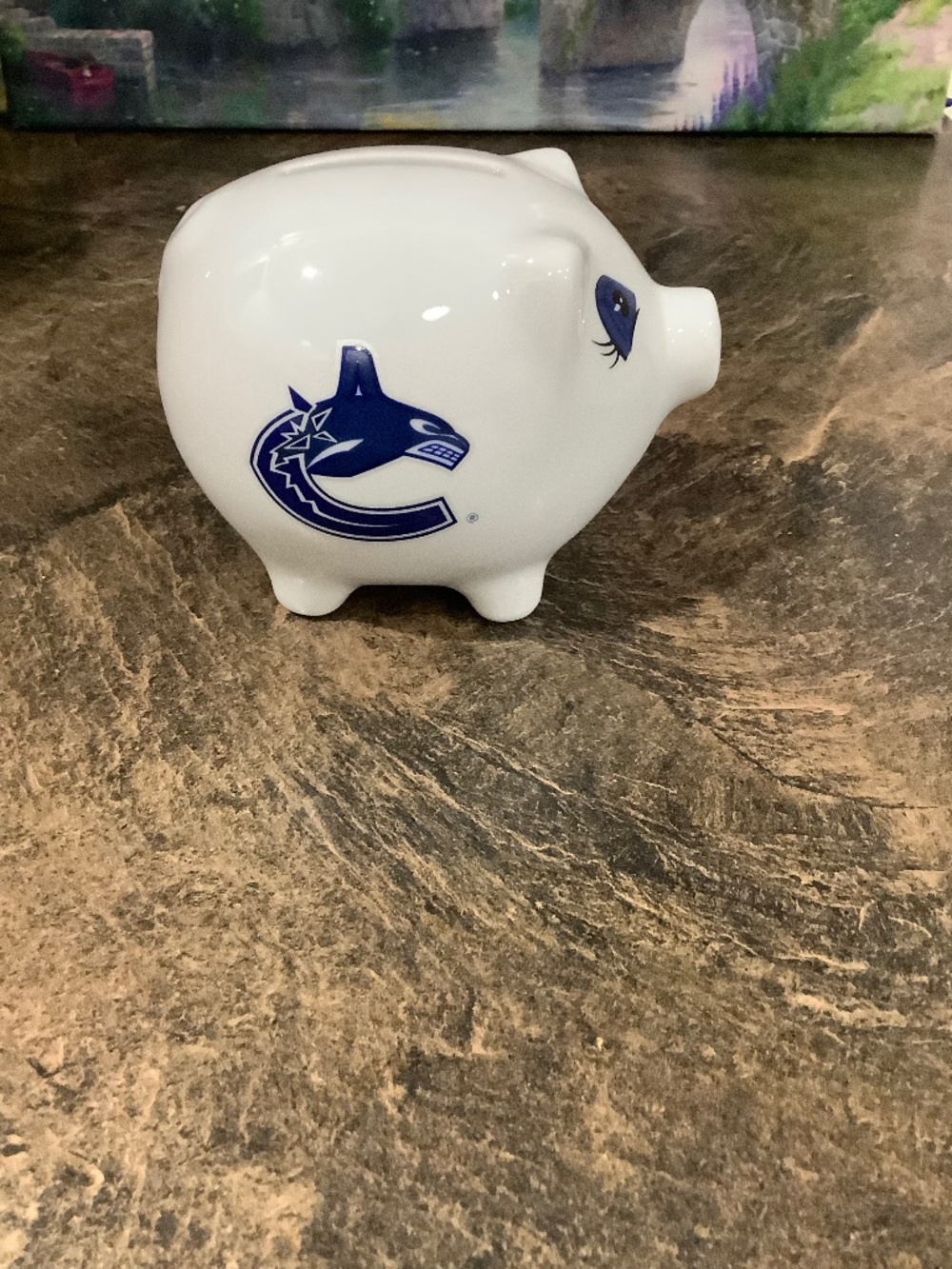 Canucks small piggy bank